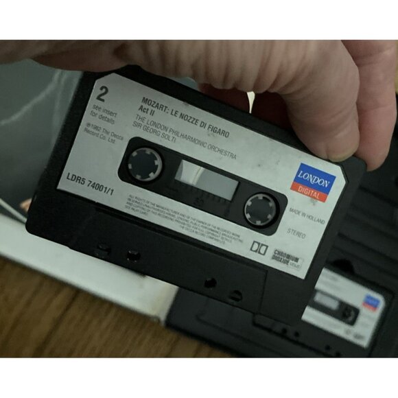 Vintage 2-Cassette Boxed Set Mozart Marriage Of Figaro Solti Nozze Kanawa Ramey - Picture 6 of 14